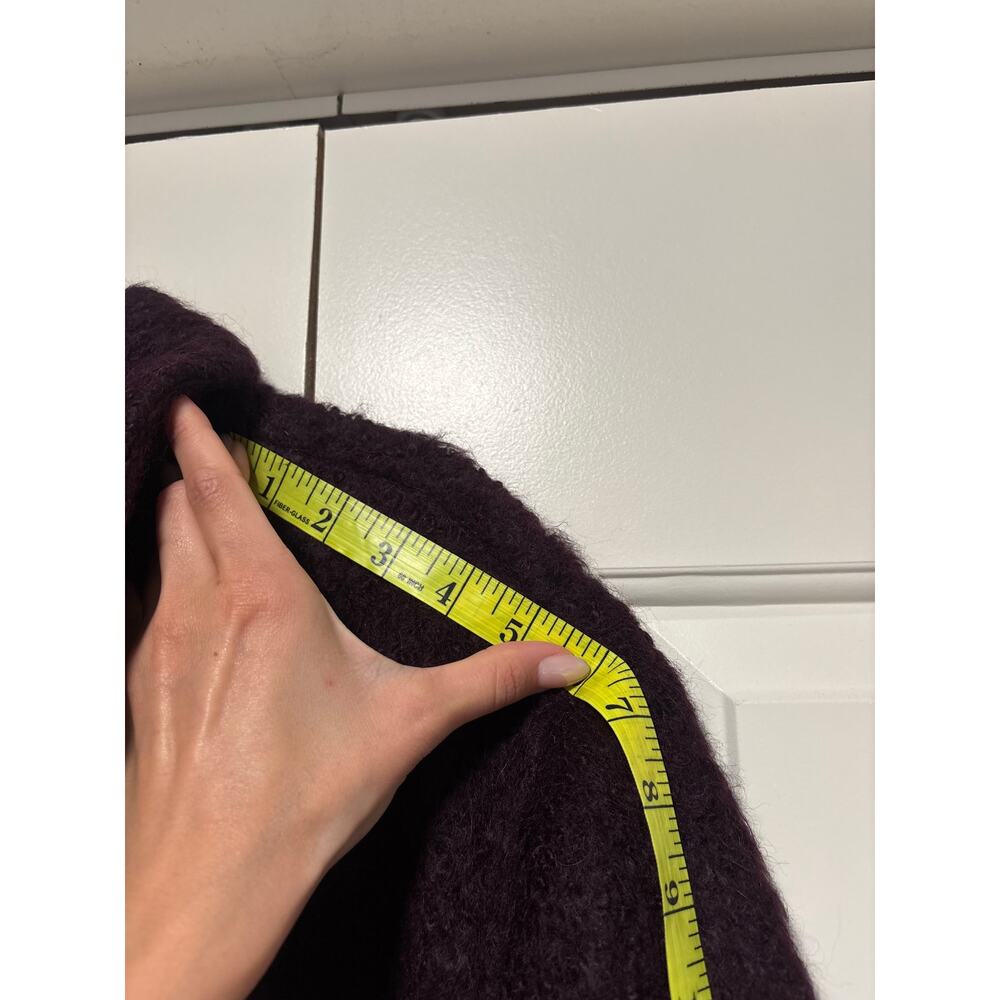Eileen Fisher Women's Purple Textured Boucle Long Coat Size L - Picture 12 of 13